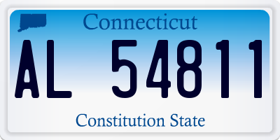 CT license plate AL54811