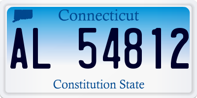 CT license plate AL54812