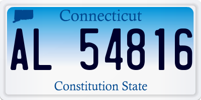 CT license plate AL54816