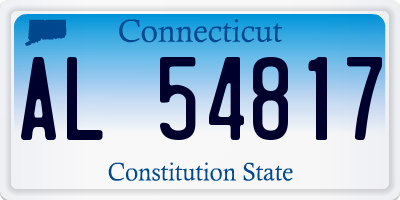 CT license plate AL54817