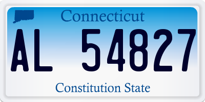 CT license plate AL54827