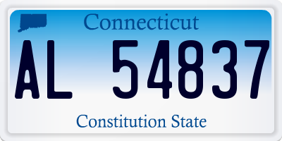 CT license plate AL54837