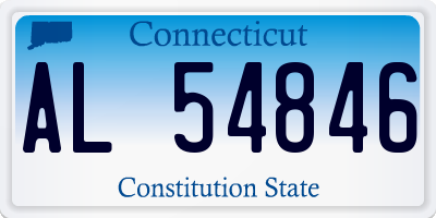 CT license plate AL54846