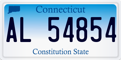CT license plate AL54854