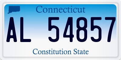CT license plate AL54857