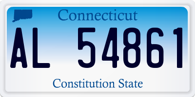 CT license plate AL54861