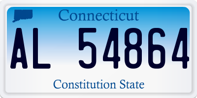 CT license plate AL54864