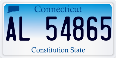CT license plate AL54865
