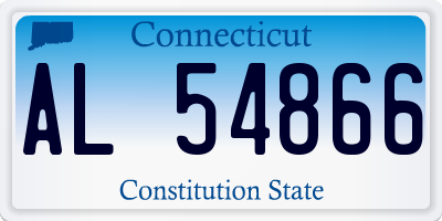 CT license plate AL54866