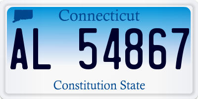CT license plate AL54867