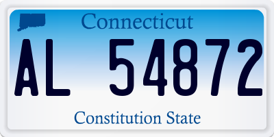 CT license plate AL54872