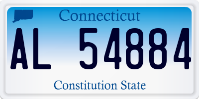CT license plate AL54884