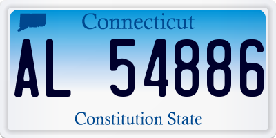 CT license plate AL54886