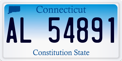 CT license plate AL54891