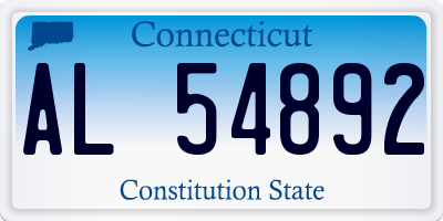 CT license plate AL54892