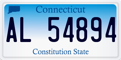 CT license plate AL54894