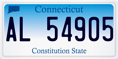 CT license plate AL54905