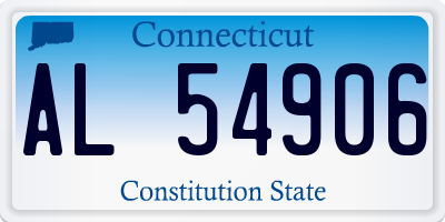 CT license plate AL54906