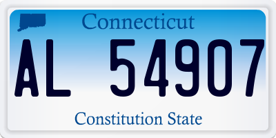 CT license plate AL54907