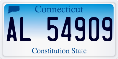 CT license plate AL54909