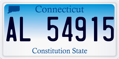 CT license plate AL54915