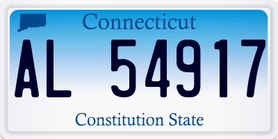 CT license plate AL54917
