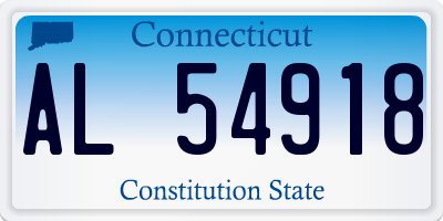 CT license plate AL54918