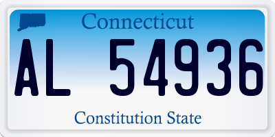CT license plate AL54936