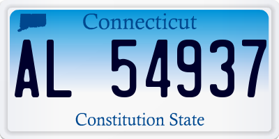 CT license plate AL54937
