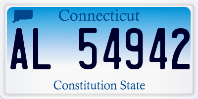 CT license plate AL54942