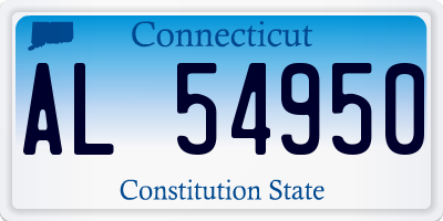 CT license plate AL54950