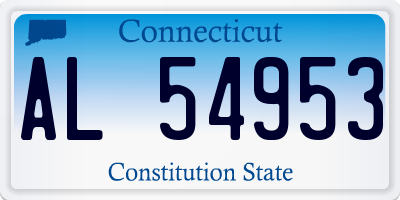 CT license plate AL54953