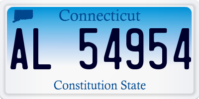 CT license plate AL54954