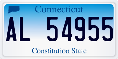 CT license plate AL54955