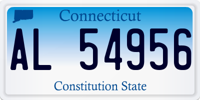 CT license plate AL54956