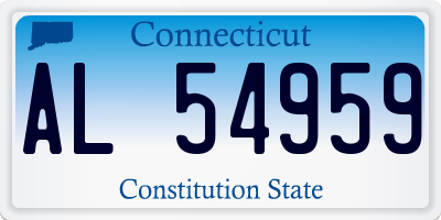CT license plate AL54959