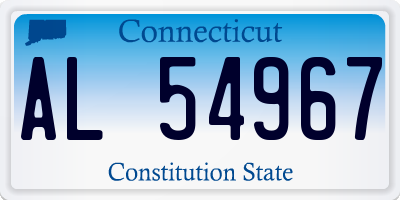 CT license plate AL54967