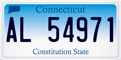 CT license plate AL54971
