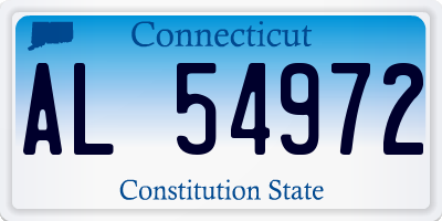 CT license plate AL54972
