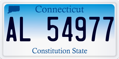 CT license plate AL54977