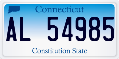 CT license plate AL54985