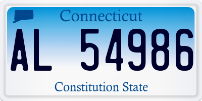 CT license plate AL54986