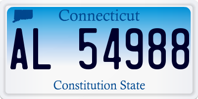 CT license plate AL54988