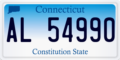 CT license plate AL54990