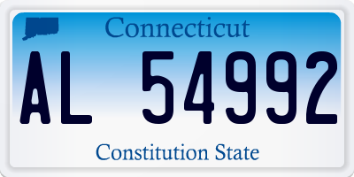 CT license plate AL54992
