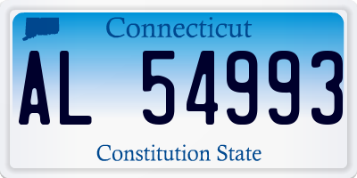 CT license plate AL54993