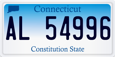 CT license plate AL54996