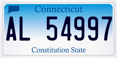 CT license plate AL54997