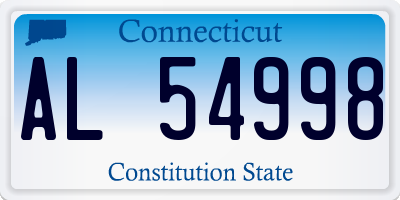 CT license plate AL54998