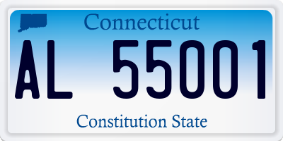 CT license plate AL55001